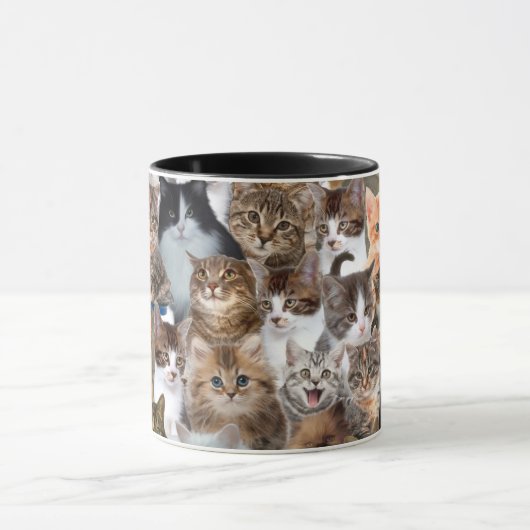 Cat Faces Muster Tasse (Zentrum)