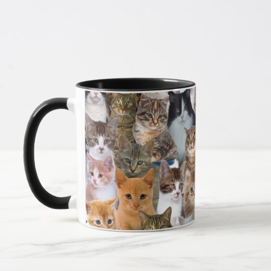 Cat Faces Muster Tasse (Links)