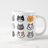 Cat Faces | Niedliche, lustige und annoyed Katzen Jumbo-Tasse (Rechts)