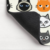 Cat Faces | Niedliche, lustige und annoyed Katzen Mousepad (Ecke)