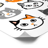 Cat Faces | Niedliche, lustige und annoyed Katzen Poster (Ecke)