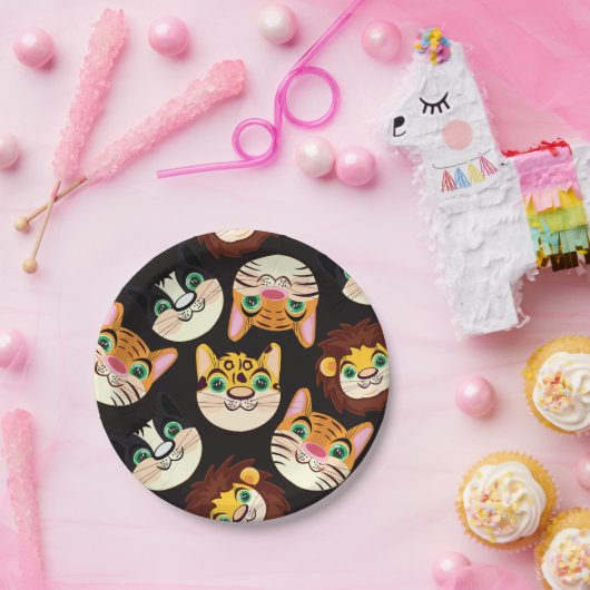 Cat Faces Pappteller (Party)