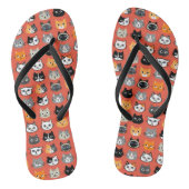 Cat Faces Pattern | Cool Kitty Cat Lover's Badesandalen (Fußbett)