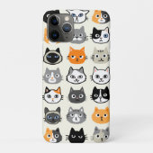 Cat Faces Pattern | Cool Kitty Cat Lover's Case-Mate iPhone Hülle (Rückseite)