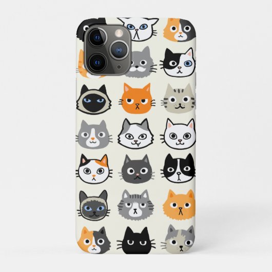 Cat Faces Pattern | Cool Kitty Cat Lover's Case-Mate iPhone Hülle (Rückseite)