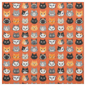 Cat Faces Pattern | Cool Kitty Cat Lover's Fabric Stoff (Muster)