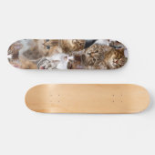 Cat Faces Pattern Skateboard (Horizontal)