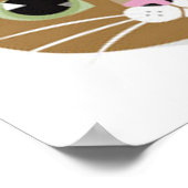 Cat Faces Poster (Ecke)