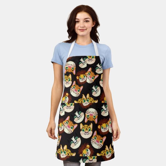 Cat Faces Schürze (Getragen)