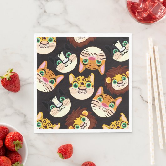 Cat Faces Serviette (Beispiel)