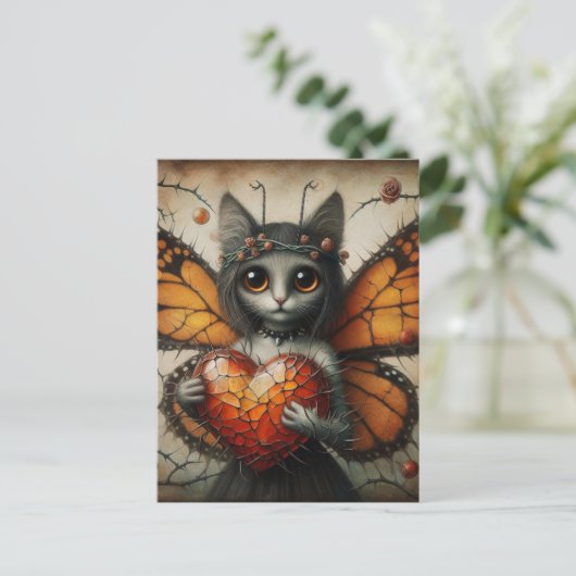 Cat Fairy Postkarte (Stehend Vorderseite)