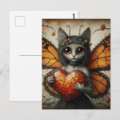 Cat Fairy Postkarte (Vorne/Hinten)