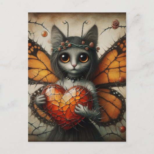 Cat Fairy Postkarte (Vorderseite)