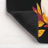 Cat Fall Leaf Tree Hallo Herbst Erntedank Mousepad (Ecke)