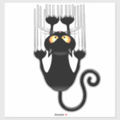 Cat Falldown lustige Zeichentrickfigur Aufkleber (Blatt)