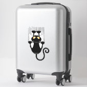 Cat Falldown lustige Zeichentrickfigur Aufkleber (Koffer)