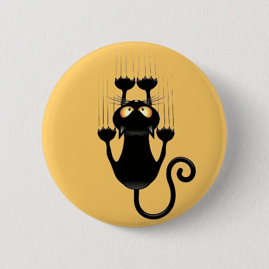 Cat Falldown lustige Zeichentrickfigur Button (Vorderseite)