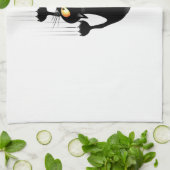 Cat Falldown lustige Zeichentrickfigur Geschirrtuch (Gefaltet)