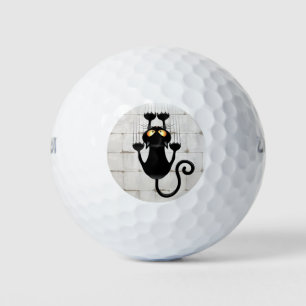 Cat Falldown lustige Zeichentrickfigur Golfball