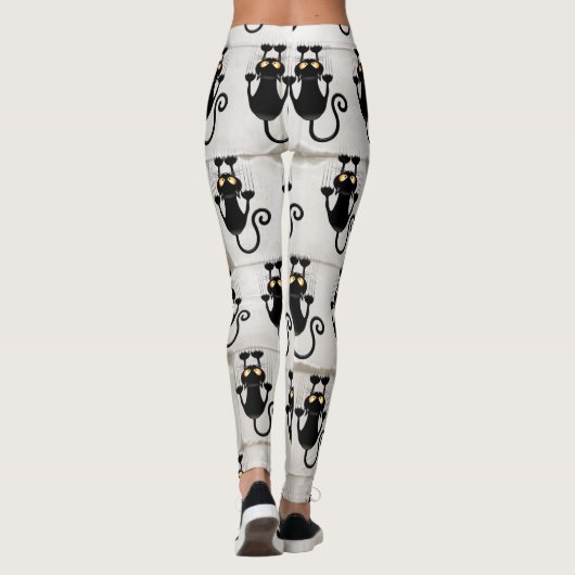 Cat Falldown lustige Zeichentrickfigur Leggings (Rückseite)