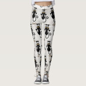 Cat Falldown lustige Zeichentrickfigur Leggings (Vorderseite)