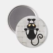 Cat Falldown lustige Zeichentrickfigur Magnet (Vorderseite/Rückseite)