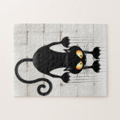 Cat Falldown lustige Zeichentrickfigur Puzzle (Horizontal)