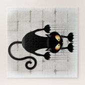 Cat Falldown lustige Zeichentrickfigur Puzzle (Horizontal)