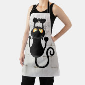 Cat Falldown lustige Zeichentrickfigur Schürze (InSitu)