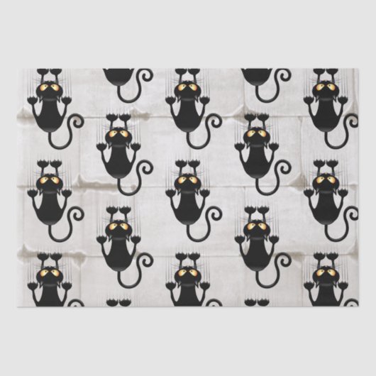 Cat Falldown lustige Zeichentrickfigur Seidenpapier (Vorderseite)