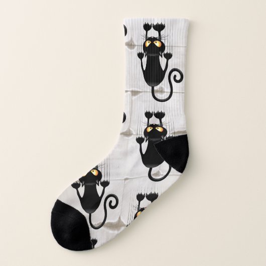 Cat Falldown lustige Zeichentrickfigur Socken (Links - Außen)