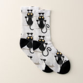 Cat Falldown lustige Zeichentrickfigur Socken (Paar)