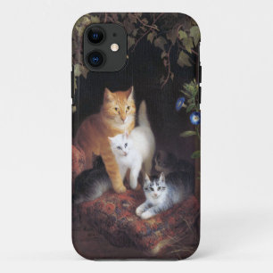 Cat Family and Ivy Leaf von Henriette Ronner Knip Case-Mate iPhone Hülle