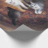 Cat Family and Ivy Leaf von Henriette Ronner Knip Geschenkpapier (Ecke)