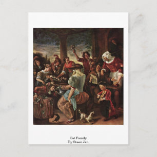 Cat Family by Steen Jan Postkarte