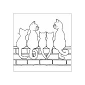 Cat Family Liebe Gummistempel (Prägung)