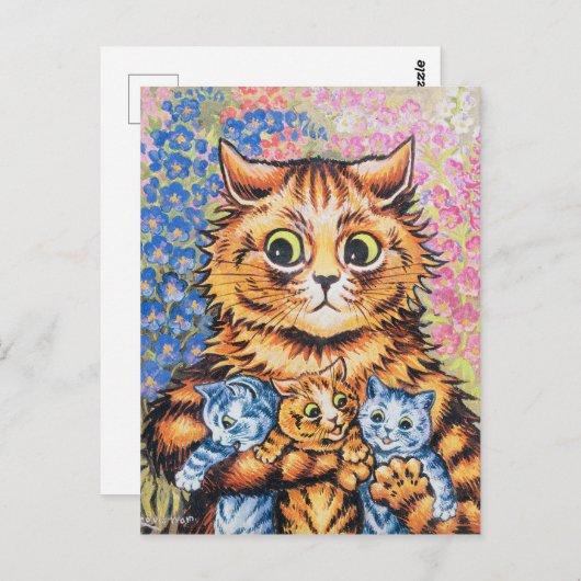 Cat Family | Louis Wain | Postkarte (Vorne/Hinten)