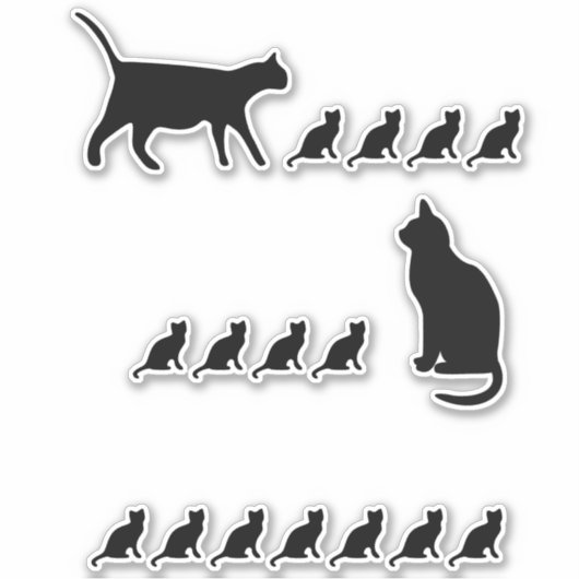Cat Family Sticker Set (Vorderseite)