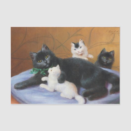 Cat Family von Sophie Sperlich Seidenpapier (Vorderseite)