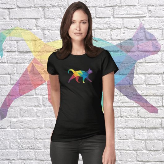 CAT FARBEN ART POLYGONAL T-Shirt