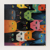 CAT FARBENFÄHIGE KATZEN KUNSTSTOFFE BIG JIGSAW PUZ PUZZLE (Horizontal)