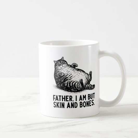 Cat Father I Am But Skin And Bones Kaffeetasse (Rechts)