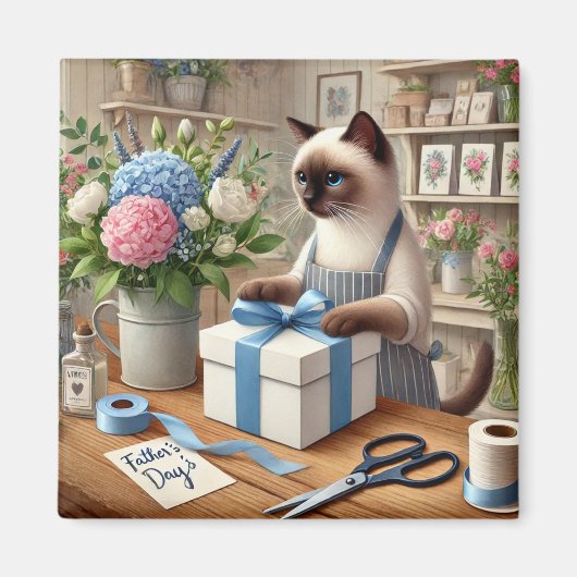 Cat Father's Day Magnet für Cat-Vater (Vorne)