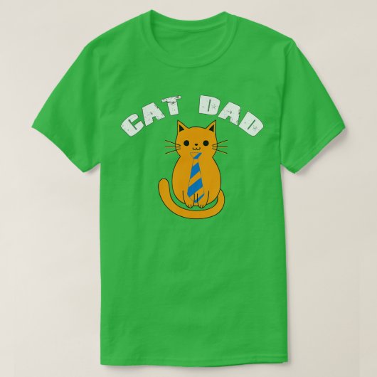 Cat Fathers Day Shirt Cat Vater Katzenwelse Krawat (Design vorne)