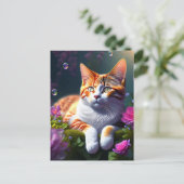 Cat feeling postkarte (Stehend Vorderseite)