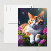 Cat feeling postkarte (Vorne/Hinten)