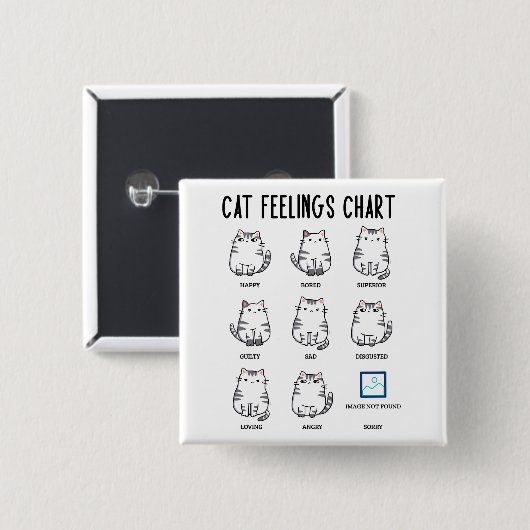Cat Feelings Chart Button (Vorne & Hinten)