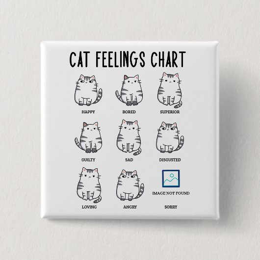 Cat Feelings Chart Button (Vorderseite)