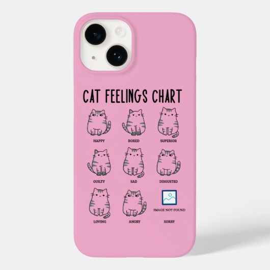Cat Feelings Chart Case-Mate iPhone Hülle (Rückseite)