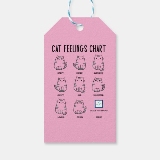 Cat Feelings Chart Geschenkanhänger (Rückseite)